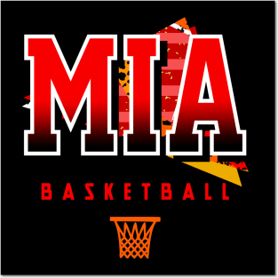 Miami Basketball Retro Design Posters and Art